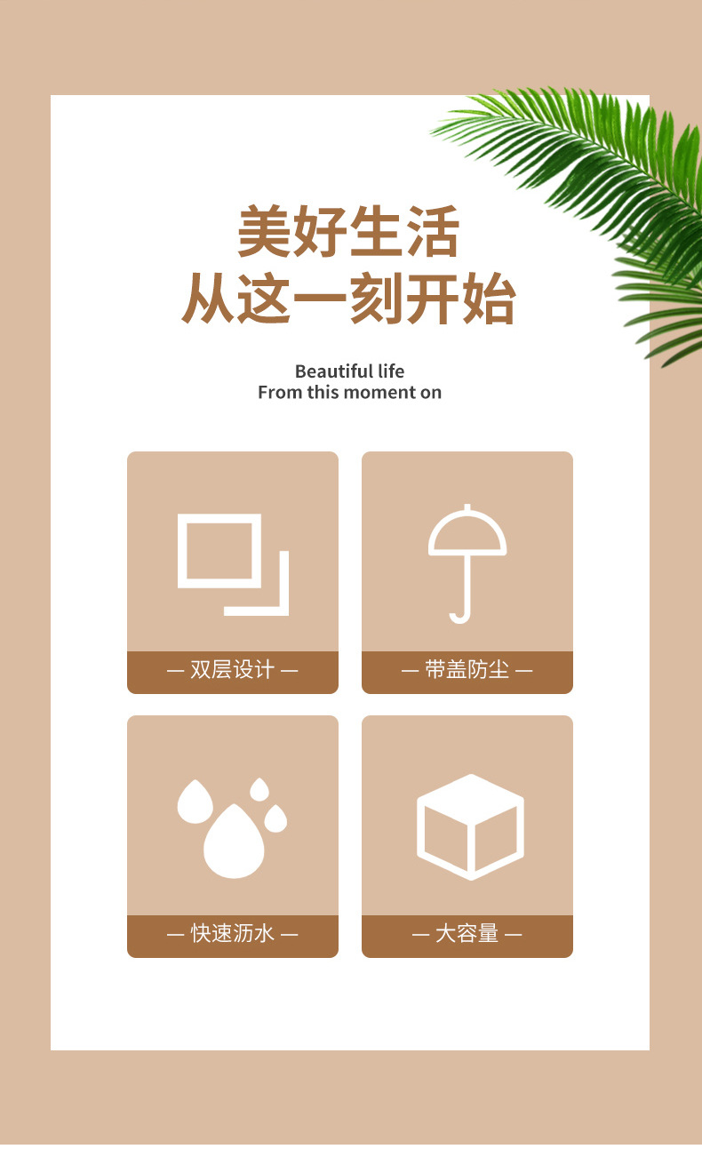 厨房沥水保鲜盒长方形蔬菜水果海鲜肉类冰箱收纳盒带盖塑料保鲜盒详情4