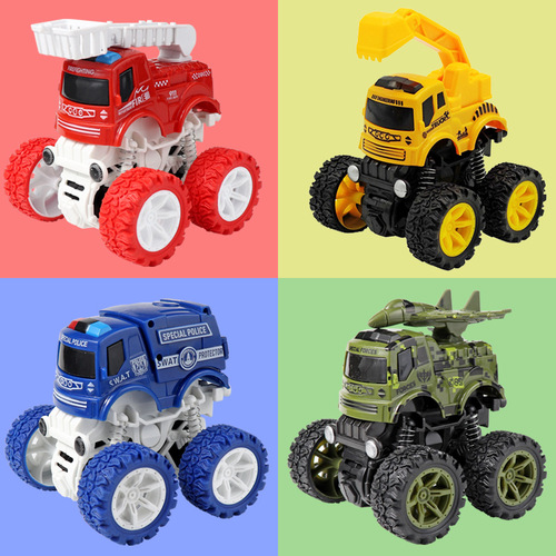 小号儿童挖掘机玩具车惯性工程车摆摊男孩挖土机地摊夜市玩具批发详情5