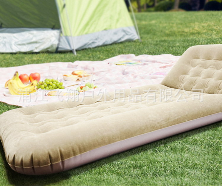 Outdoor camping moisture-proof single-person portable flocked inflatable bed, indoor lazy person adjustable multi-purpose sofa bed with pump pic 9