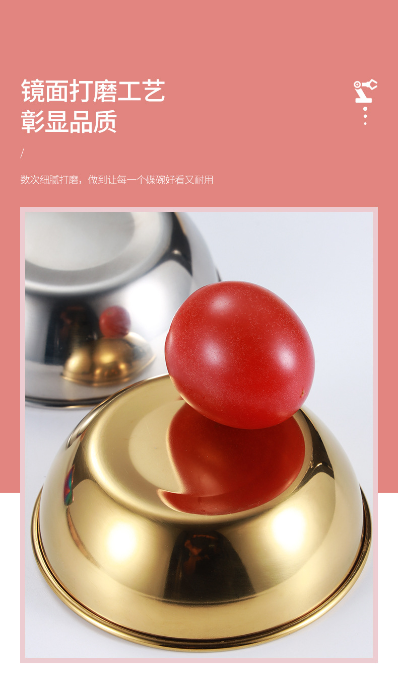 Stainless steel round small plates, golden sauce and seasoning plates, home, restaurant, kitchen soy sauce plates, Japanese dipping sauce plates pic 7