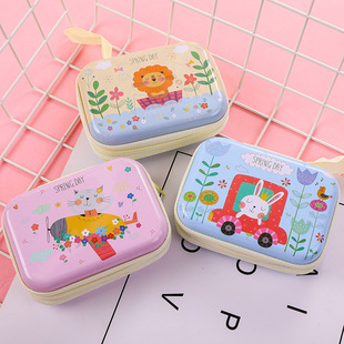 Mini and cute canvas zipper, candy-colored, soft and durable coin case, Korean version with large capacity pic 35
