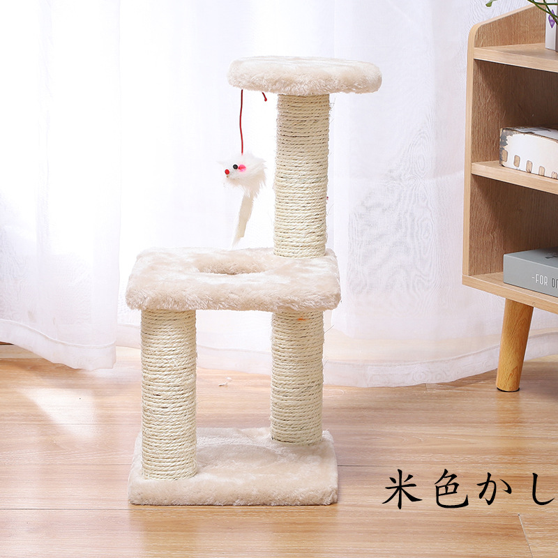 Wholesale of three-layer three-column cat climbing frames, sisal cat scratch boards, cat toys, stress-relieving cat scratch columns, and cat climbing frames for cross-border trade pic 9