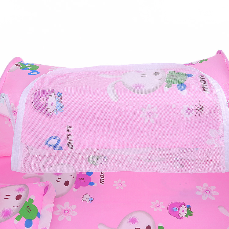跨境爆款婴儿蚊帐新款宝宝折叠式带棉垫蚊帐床儿童卡通防蚊床批发详情11