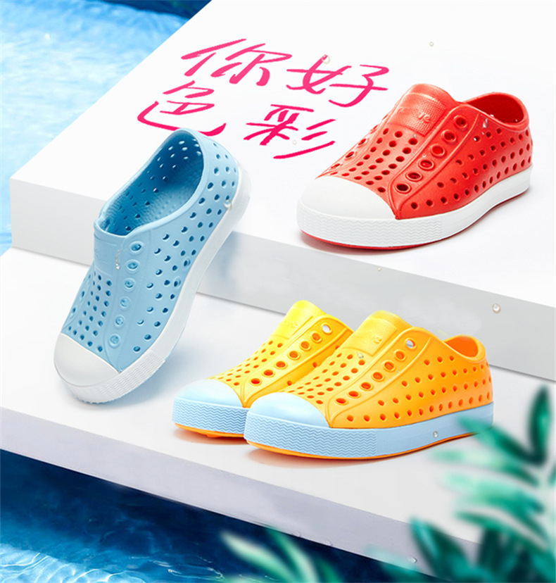 儿童洞洞鞋夏季休闲童鞋卡通凉鞋镂空男女童沙滩鞋跨境洞洞鞋批发详情5