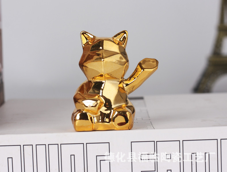 Nordic creative ceramic electroplated animal handicrafts, tabletop ornaments, small gifts, decorative items, bonsai, trinkets, return gifts pic 15