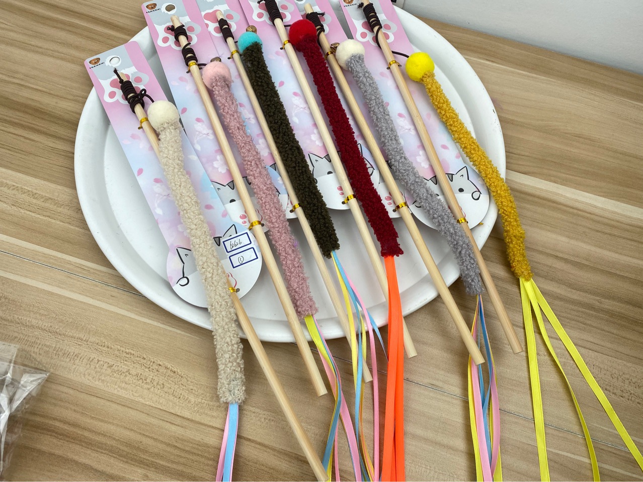 新款逗猫棒批发猫玩具布条织带流苏宠物猫咪自嗨互动啃咬宠物用品详情23