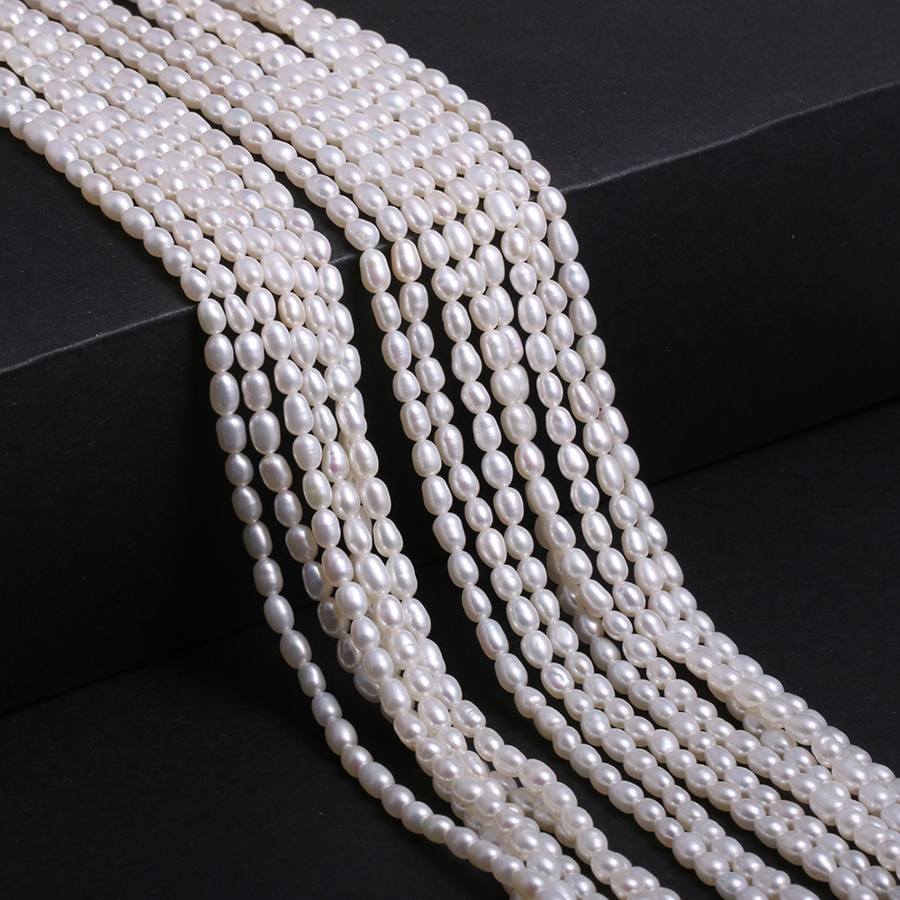 Natural freshwater pearl strings and rice-shaped pearls are used for DIY jewelry accessories, necklaces and bracelets for wholesale pic 5