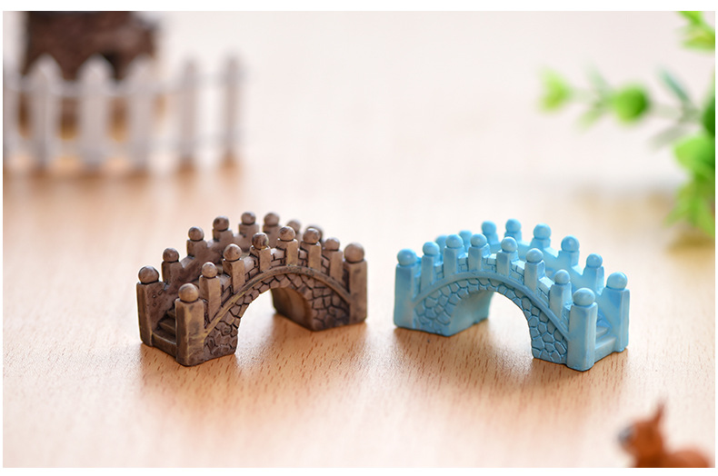 Micro-landscape decorative items, resin court-style, creative craft decorative materials for small Bridges in the Jiangnan region pic 44