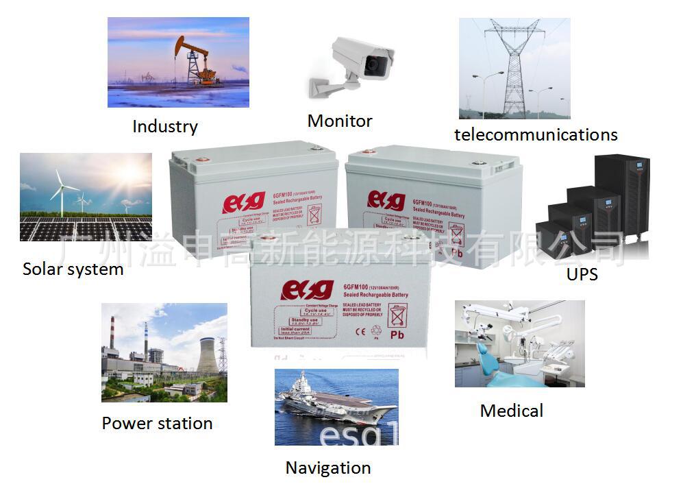 ESG factory durable 12v250AH outdoor solar system communication base station maintenance-free lead-acid battery pack pic 4