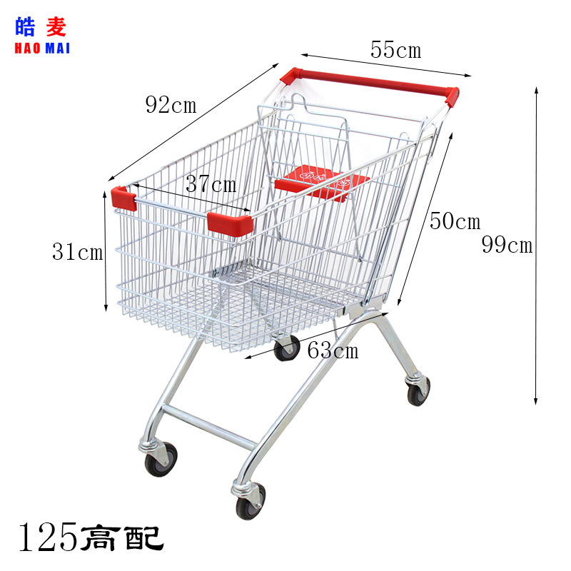金属商场超市购物车手推车KTV推车欧式人字形物业仓库理货手推车详情8