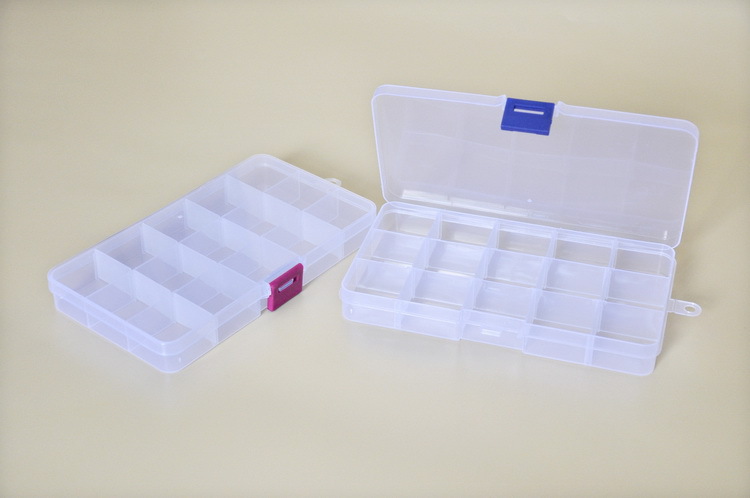 Multi-compartment transparent jewelry box, detachable plastic medicine box, stud earrings, ring jewelry, loose beads, grid storage box pic 26