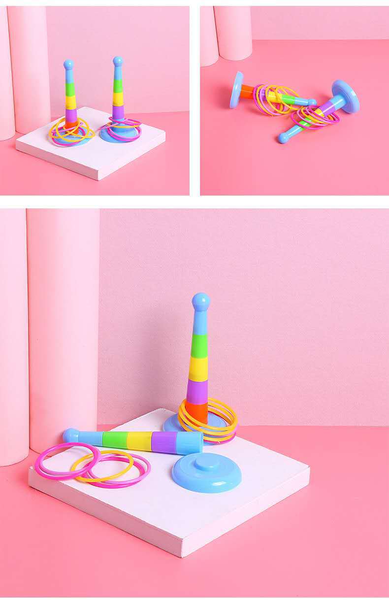 Colorful ring toys, small rings, ring towers, bead stringing, matching puzzle, DIY puzzle toys for primary school students pic 3