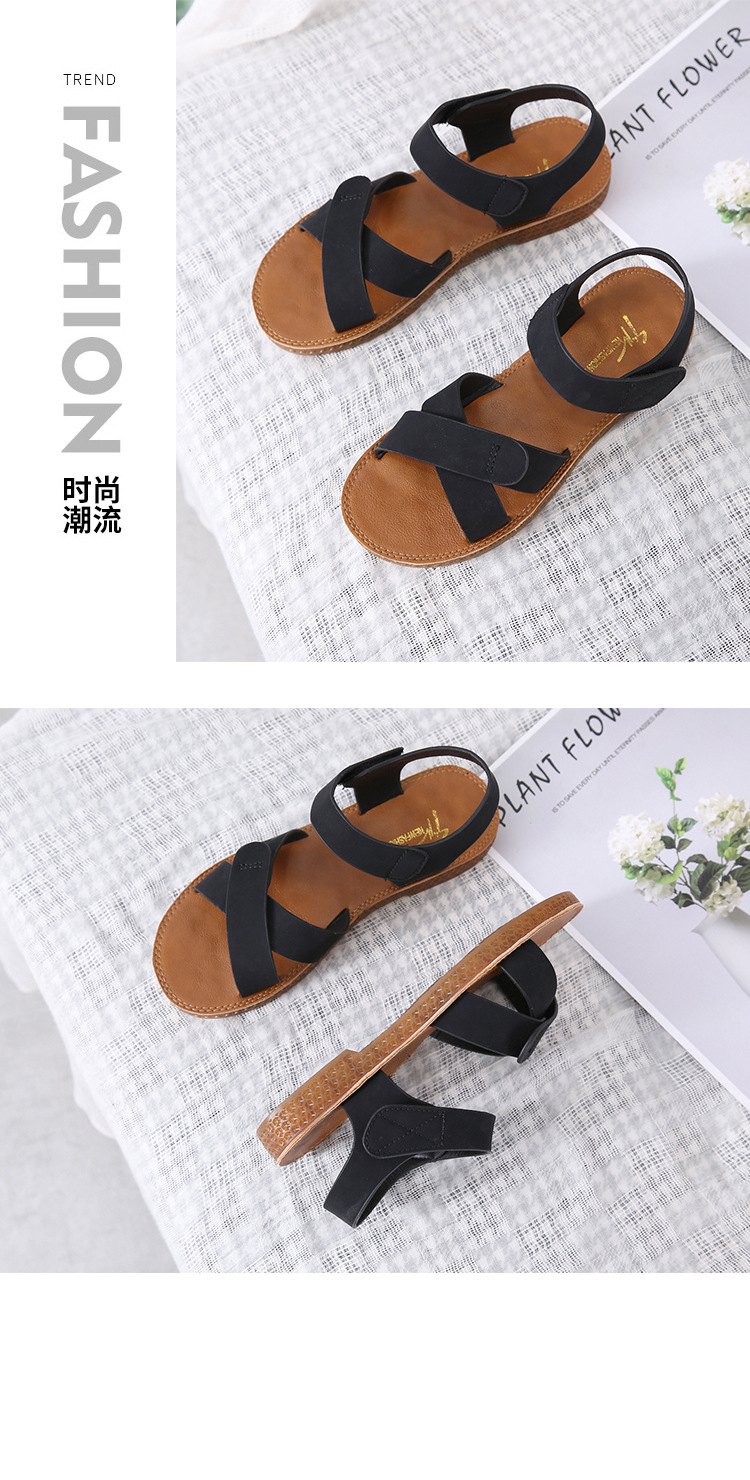 牛筋底凉鞋平底鞋2025夏季新款鞋子学生罗马鞋沙滩鞋软底一字女鞋详情22