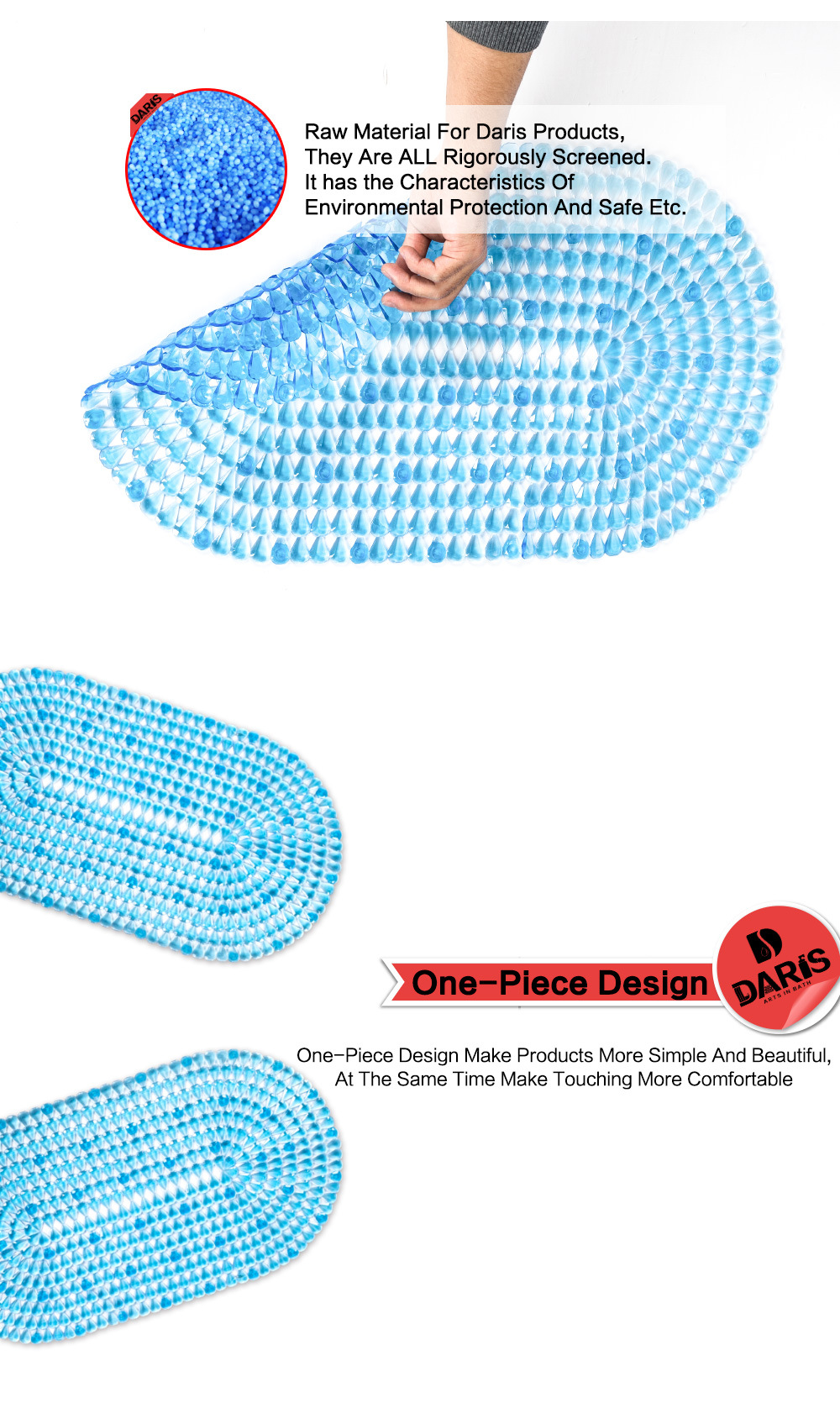 源头厂家定制供应椭圆钻石纹防滑浴垫室淋浴垫PVC浴缸垫地垫详情3