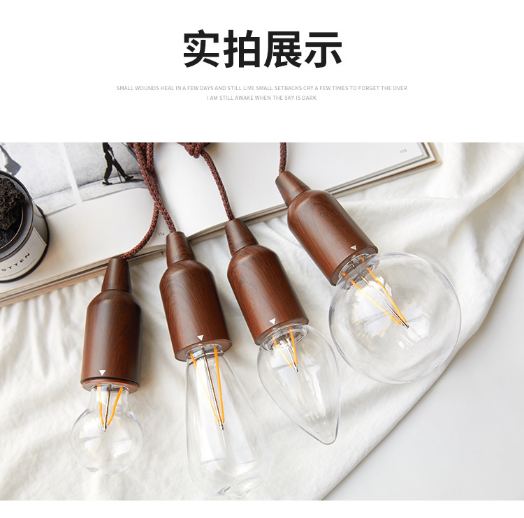 厂家跨境户外便携露营灯复古照明LED拉线灯拉绳灯野营灯照明详情14