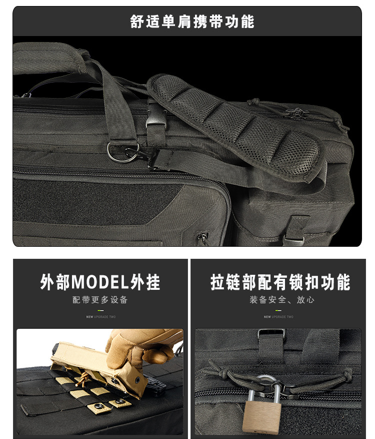 Yitu Hunting Tactical gun bag, Equipment, military fan handbag, Three-layer sea fishing bag, Big-belted fishing rod bag, outdoor fishing pic 3