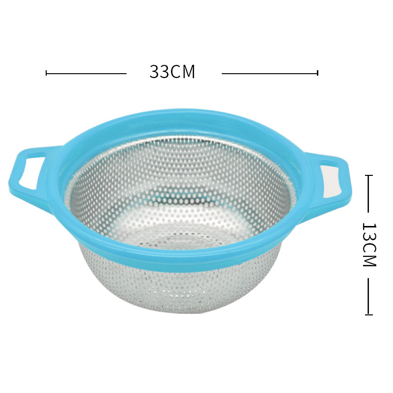 不锈钢密孔淘米篮洗米筛子沥水篮家用果盘洗菜篮子厨房整理漏盆详情25