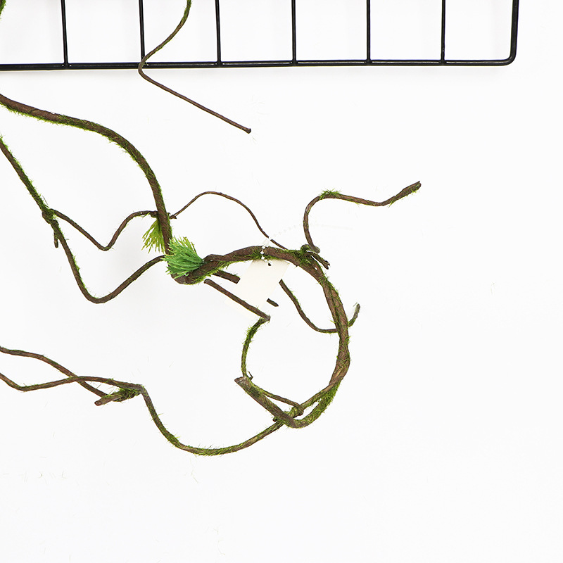 植物工艺品绿色藤蔓植物金属网格架多肉仿真花花篮装饰柳编凤眼菩提挂件详情4
