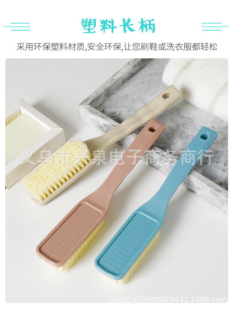 【 Zone 3-7 】1057 Solid color shoe brush 10/ pack 400/ piece Shoe brush Plastic bristle brush Shoe brush wholesale Shoe brush Washing brush Multi-functional household laundry brush Cleaning shoe brush non-damaging pic 3