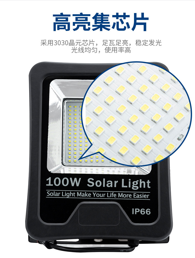 Solar floodlight split type 500W outdoor courtyard lawn road lighting fixtures, cross-border Solarlight pic 12