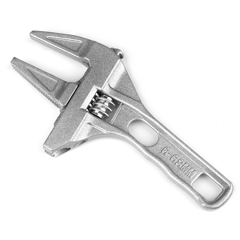 Bathroom wrench tool, multi-functional short-handle large-opening maintenance board, drain pipe, air conditioner adjustable wrench pic 5