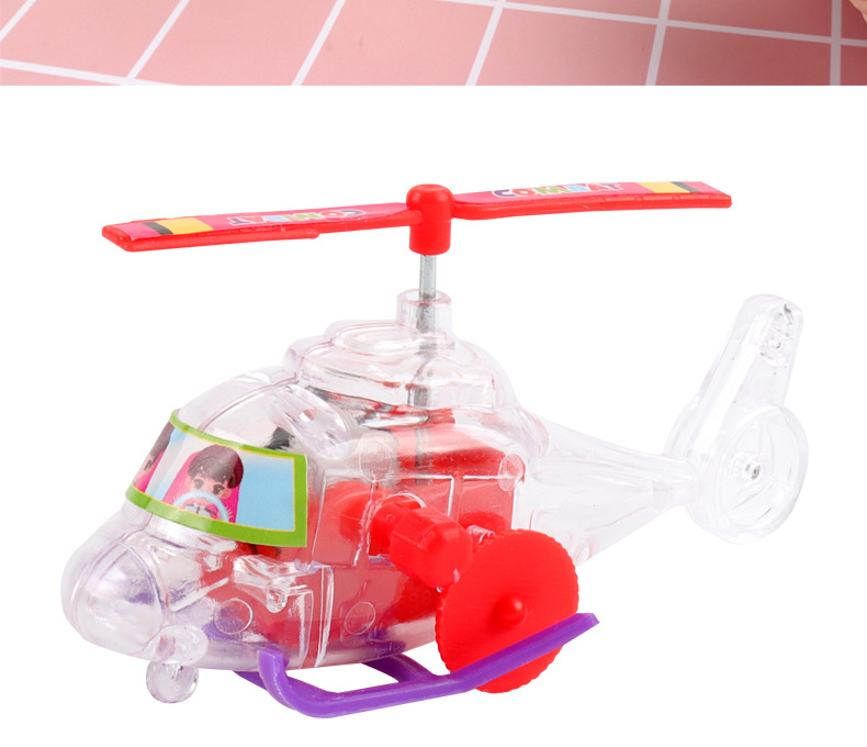 Wholesale of new winding spring transparent small aircraft, winding helicopter taxiing with propellers and rotatable toys pic 18