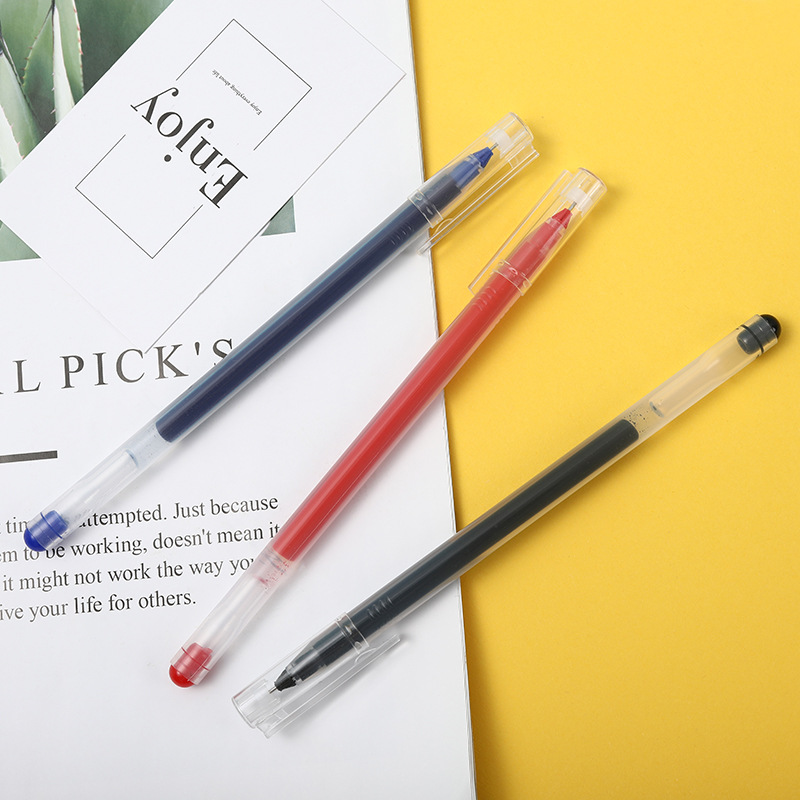 Direct-sale large-capacity, high-performance gel pen, 0.5mm carbon water pen, special pen for student exams, signature pen pic 4