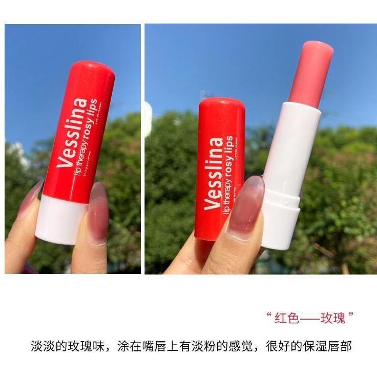 Vaseline Rotating Lip Balm Rose Moisturizing Lip Balm 4.8g 4-color Vaseline Lip Balm pic 5