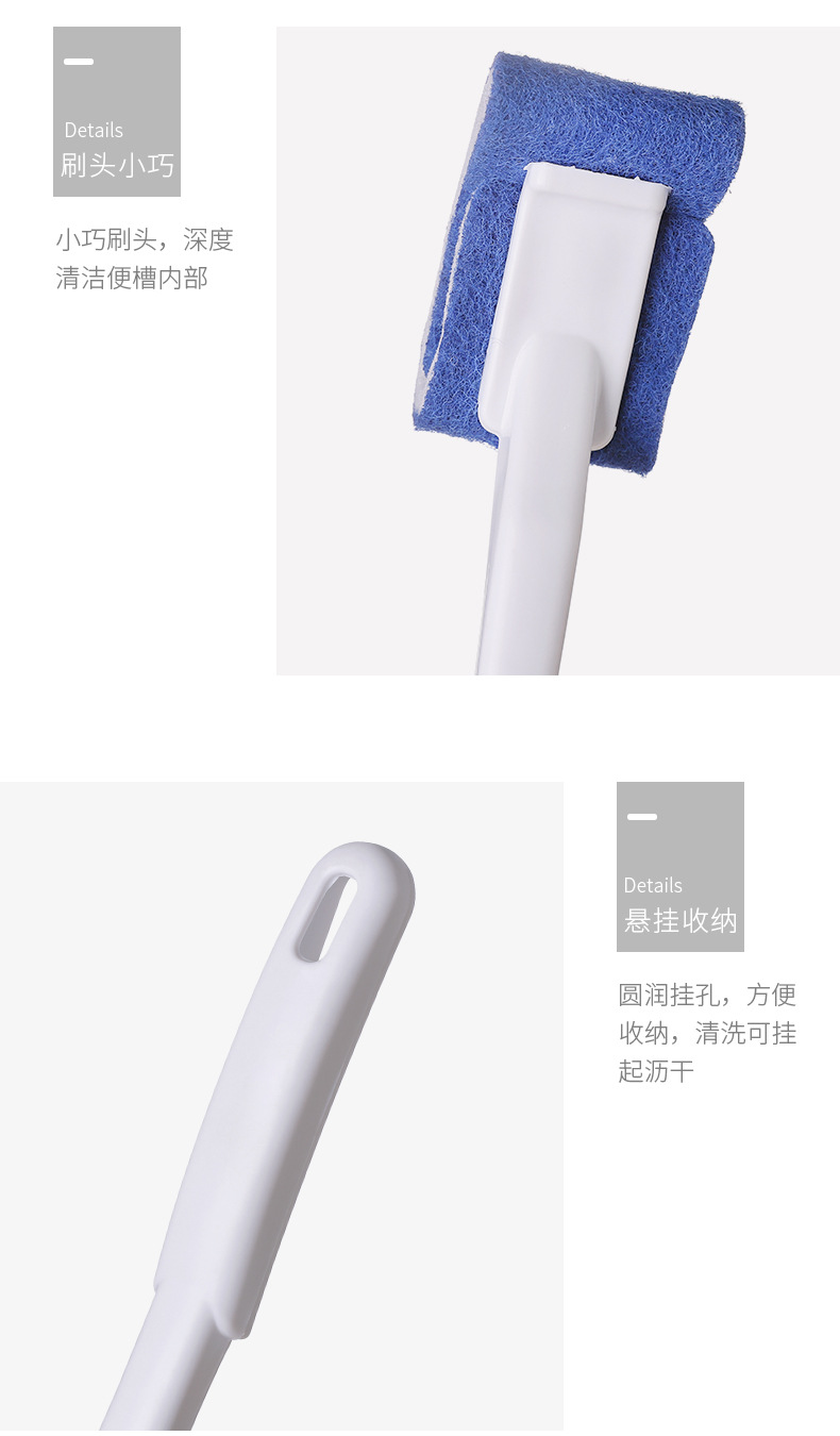 No-rinse toilet brush, no dead corners, soft-bristled creative toilet brush, bathroom cleaning brush, toilet brush set pic 9