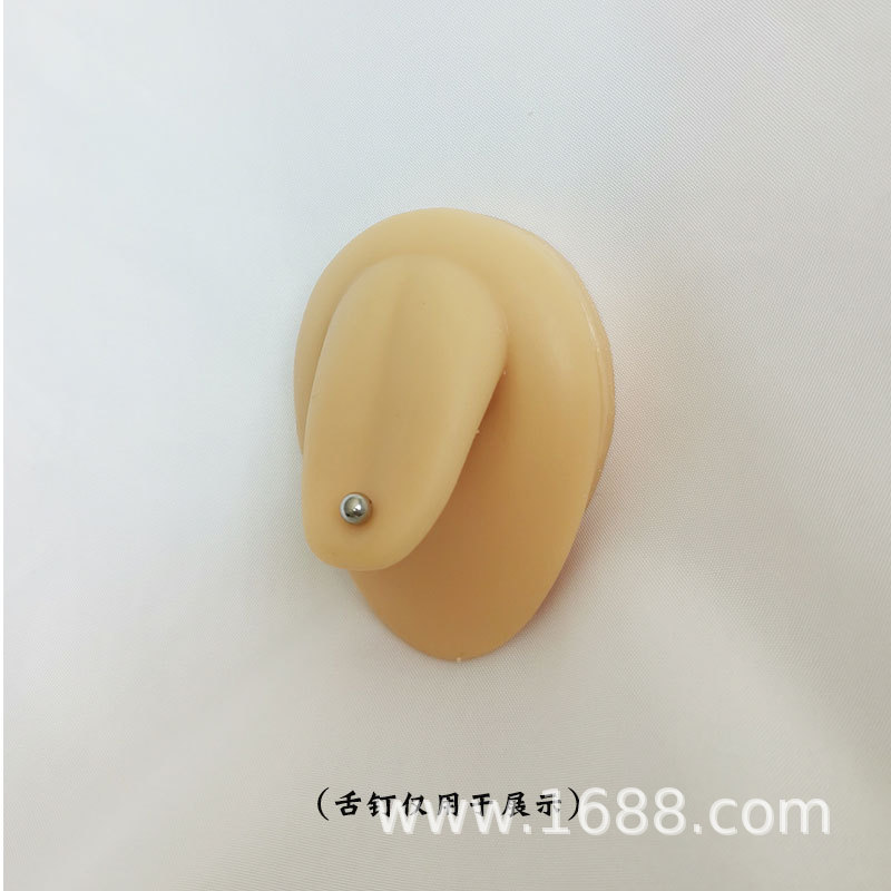 Soft silicone rubber simulation human tongue model, tongue nail display, puncture and perforation practice, medical display props pic 7