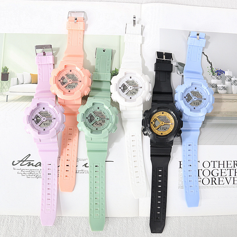 Quartz watch for girls, Korean version, simple and trendy Suprsok, not waterproof, casual and trendy, sporty large dial for men pic 3
