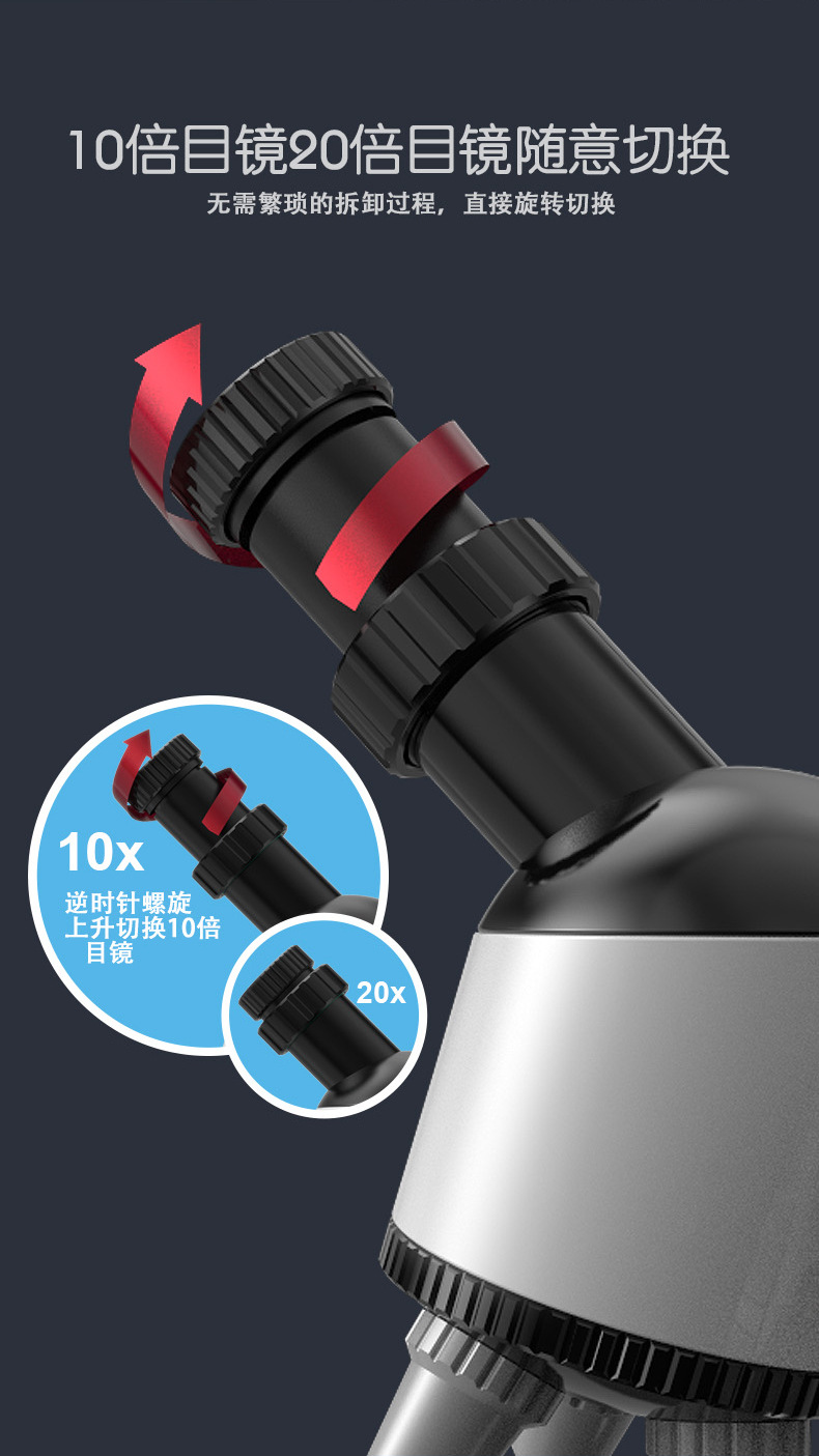 批发1100小型儿童学生专用光学显微镜益智科学实验1200倍高清高倍详情25