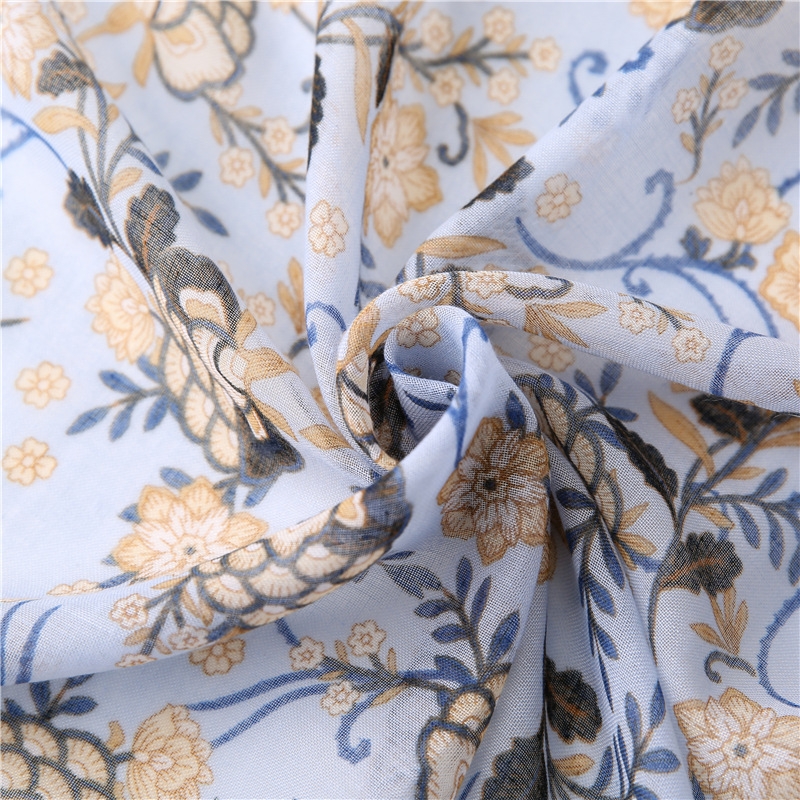 Japanese-style artistic and fresh cotton and linen scarf, retro patchwork Bohemian cashew print silk scarf, beautiful sun protection scarf, whisker, Korean cotton dense Bali gauze scarf shawl pic 42