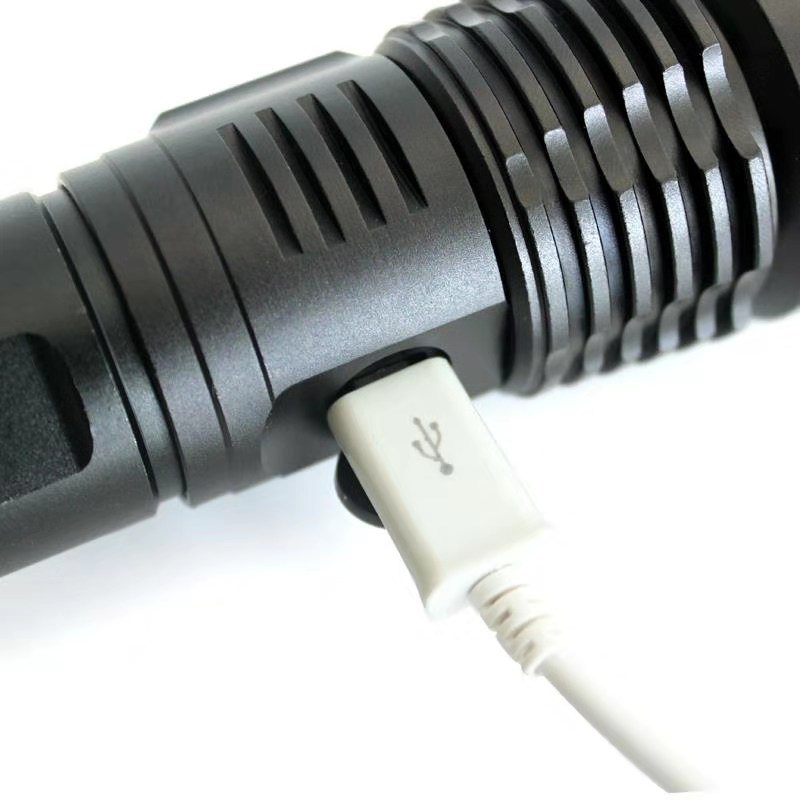 跨境大功率USB充电p70强光远射充电26650加长p50ty-c手电筒户外详情12