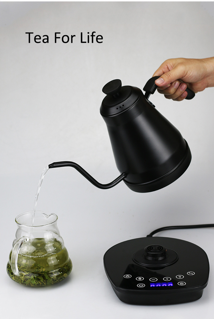 Steel Art smart temperature-controlled household electric kettle, stainless steel slender spout electric kettle, temperature-controlled hand-rinsed kettle, insulated kettle pic 3
