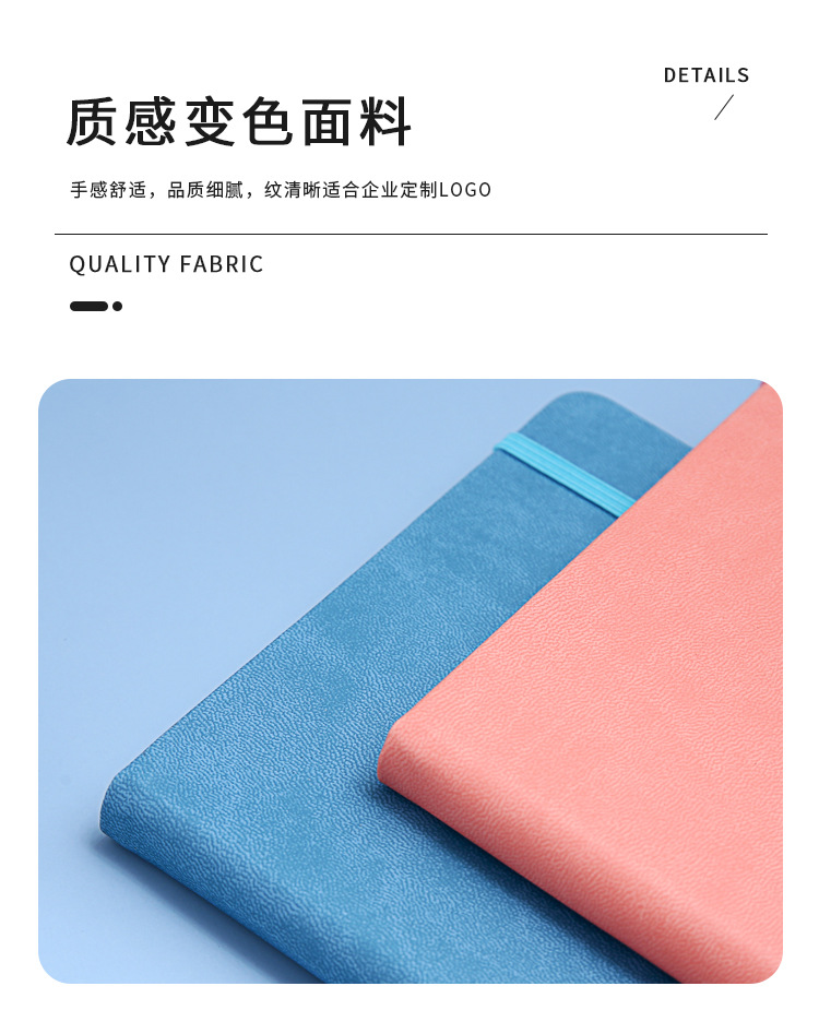 Cross-border exclusive leather notebook a5 with strap, hand-held notebook, logo set A6 notebook, meeting record book pic 6