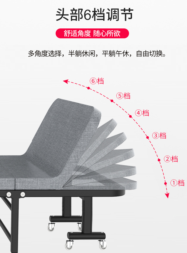 午休折叠床单人午休床折叠床办公室折叠床四折行军床沙发床单人床详情12