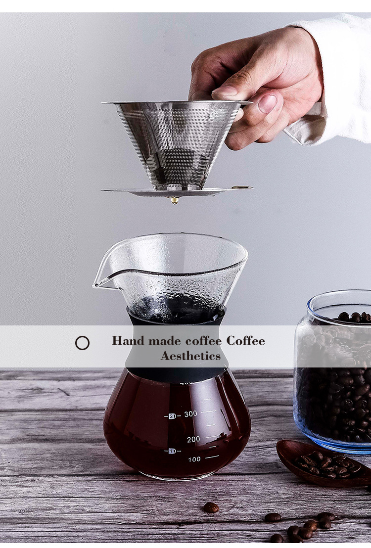Kangzhisi Factory wholesale 304 stainless steel coffee filter screens, coffee filters, coffee funnels, American-style drip filters pic 16