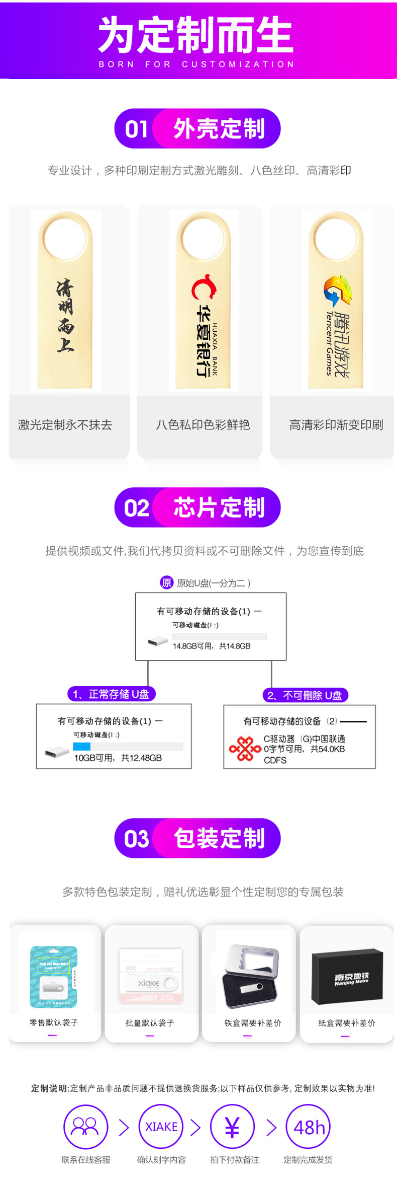 批发U盘定制64g免费刻字logo投标优盘32g金属高速车载音乐u盘8gb详情2