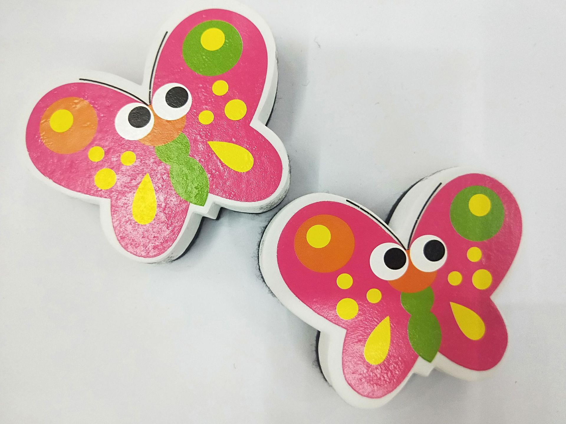 Creative cartoon magnetic white board erasers, office and study supplies, EVA sponge felt, mini and cute little butterfly board erasers pic 2