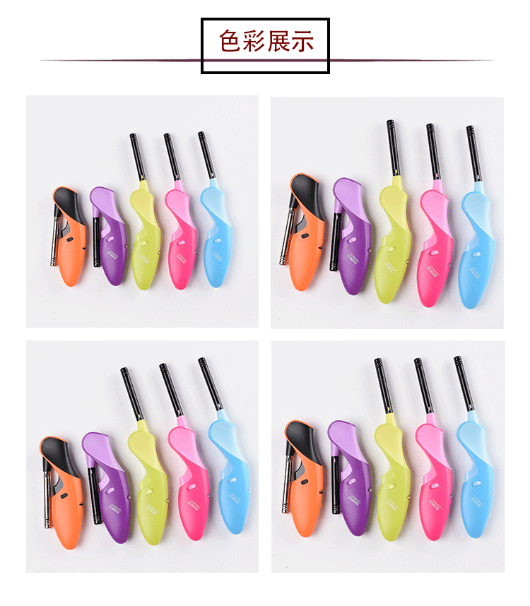 跨境金属纯色厨用电子点火器便捷煤气灶具可旋转枪管明火点火器详情14