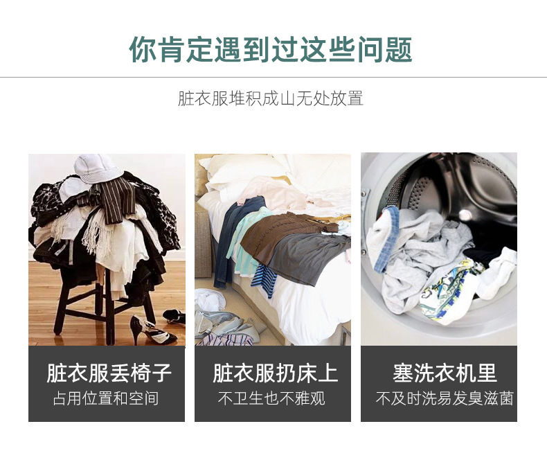 可折叠脏衣收纳篮浴室收纳篮便携式脏衣篮厂家直销折叠脏衣篮详情2