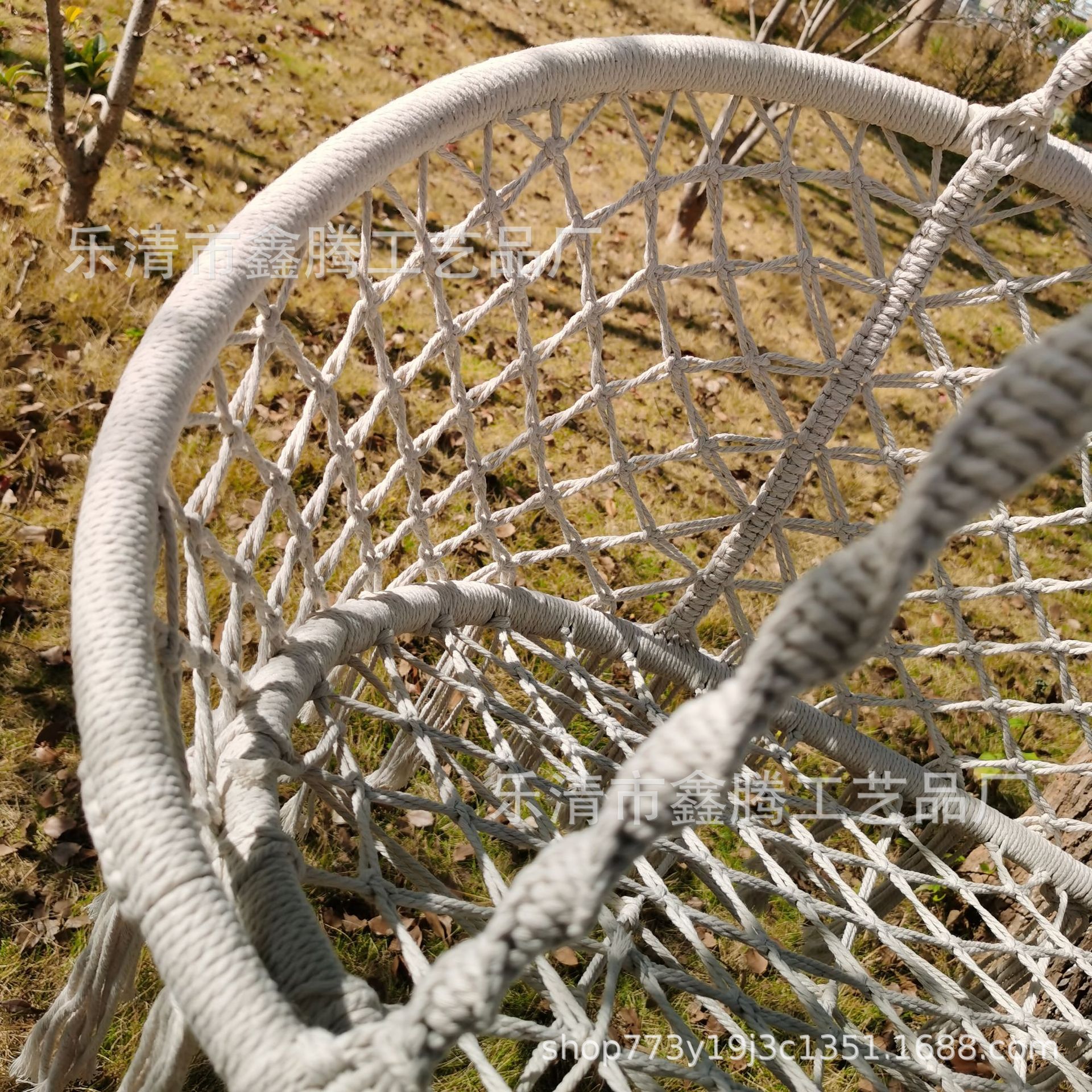 吊椅 亚马逊跨境热销双人吊椅 ins波西米亚流苏花边手工编织 吊椅详情3