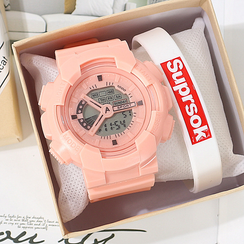 Quartz watch for girls, Korean version, simple and trendy Suprsok, not waterproof, casual and trendy, sporty large dial for men pic 17