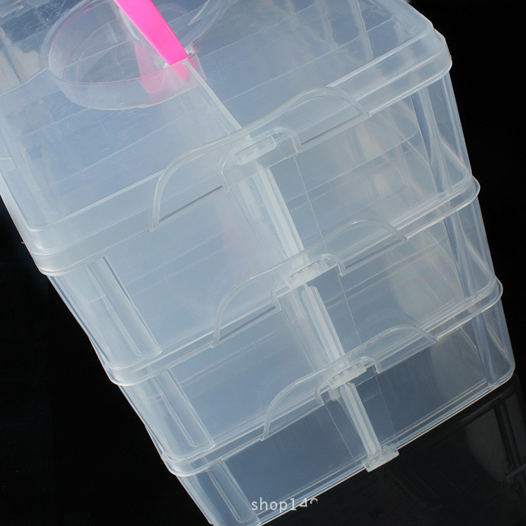 PP transparent hand-held plastic box, cosmetics and jewelry box, toy spare parts organization and storage box, sample display packaging box pic 18