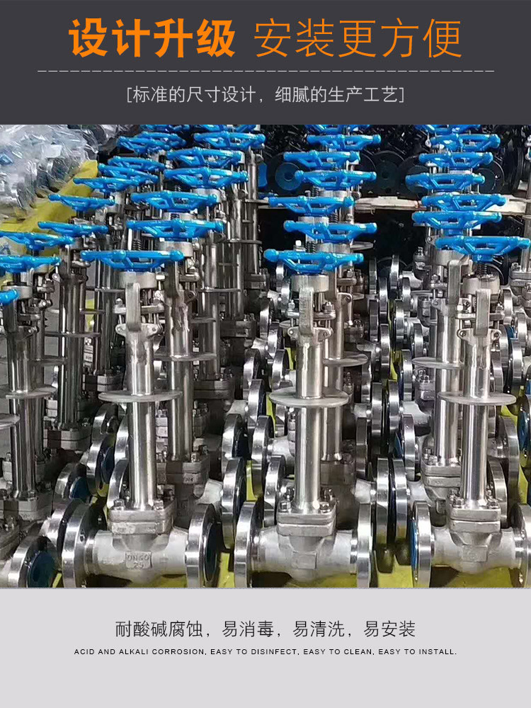 J41W industrial manual straight-through stop valve J41H-16C flanged steam stainless steel 304 stop valve DN150 pic 6