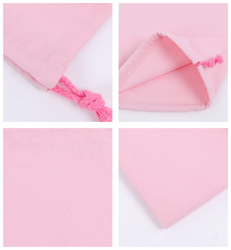 Wholesale and in-stock white drawstring cotton drawstring bags, blank eco-friendly gift packaging, storage canvas drawstring bags pic 41