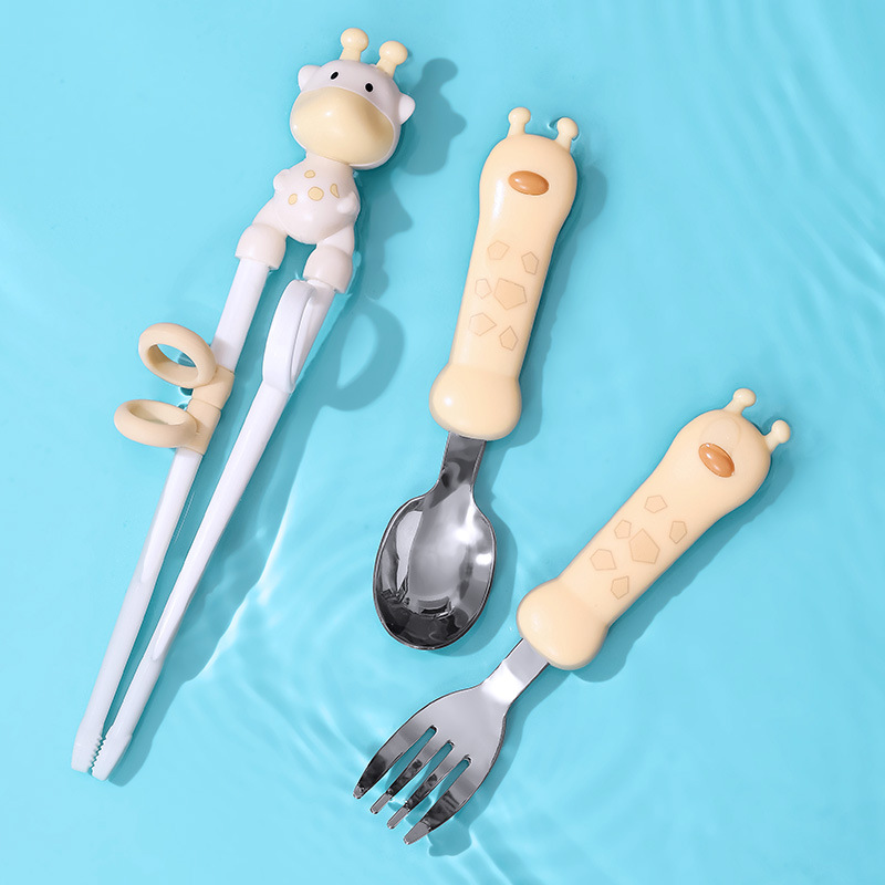 硅胶不锈钢宝宝餐具玩具套装防烫安全可水洗详情23