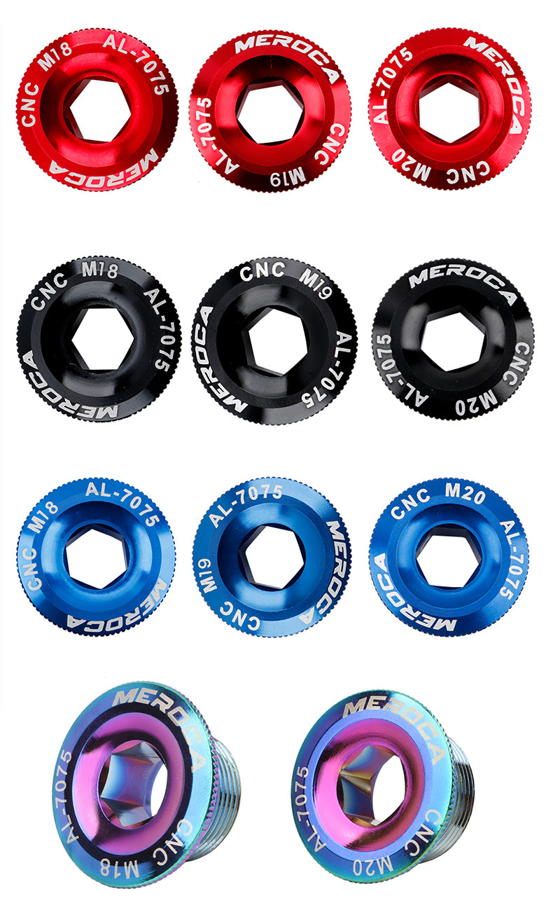 Aluminum alloy mountain bike color one-piece chainring crank cover crank screw M18 M20 compatible with Ximano M19 pic 5
