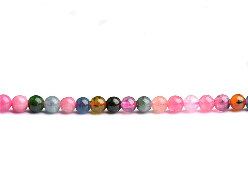 Jiuya Crystal Natural 7A Grade Small Particle Tourmaline Loose Beads Seven-color Tourmaline round Beads Ring Accessories wholesale pic 21